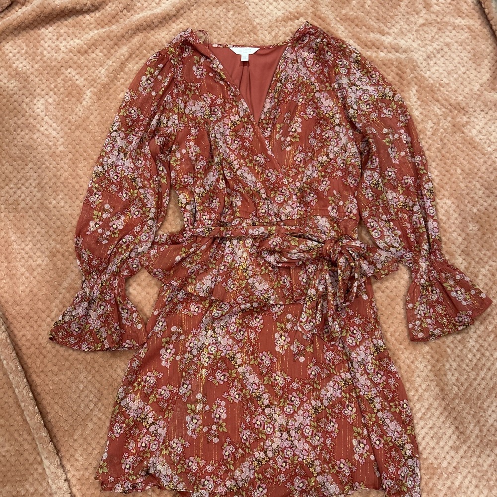 LC Lauren Conrad Mini Dress Womens 0x Pink Floral Feminine Whimsical